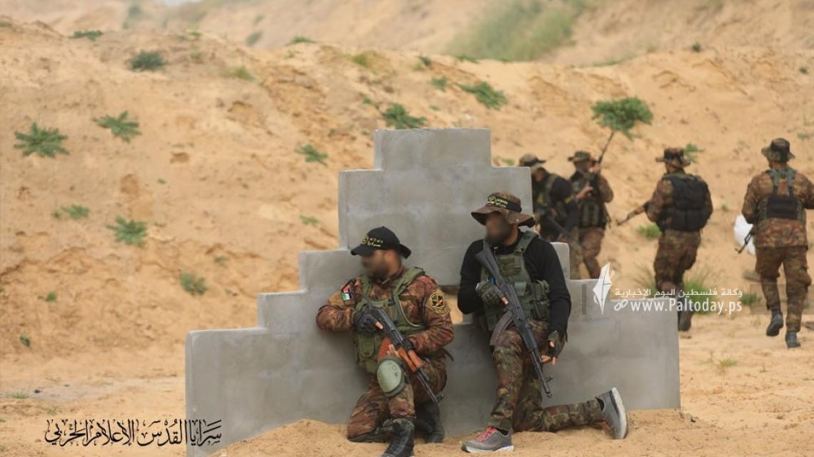 جانب من مناورة «الوفاء لضفة الثوار» التي أجرتها سرايا القدس