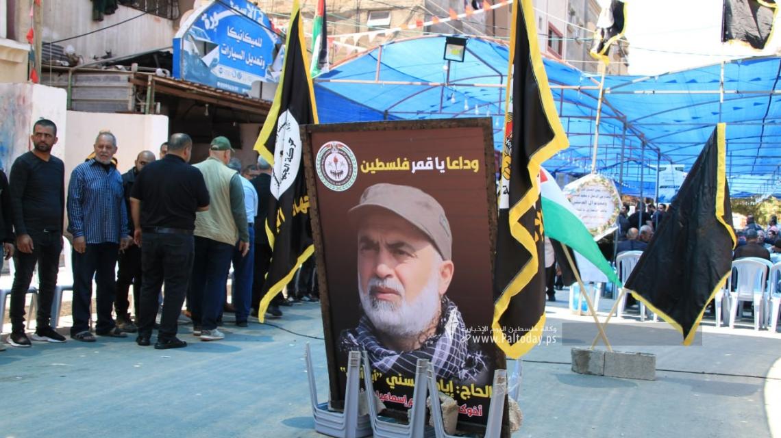 حركة الجهاد الإسلامي إقليم غزة وسرايا القدس وعائلة الحسني يستقبلون المهنئين باستشهاد القائد الكبير  اياد الحسني