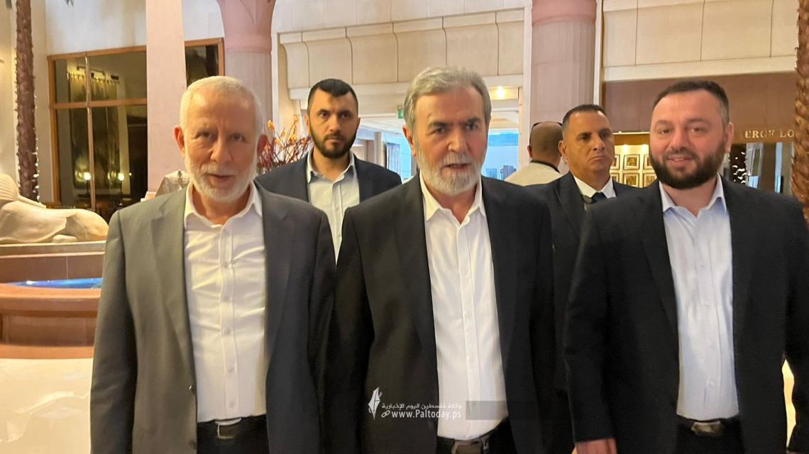 بالصور: وفد حركة الجهاد الإسلامي برئاسة الأمين العام للحركة زياد النخالة ينهي لقاءاته مع المسؤولين المصريين