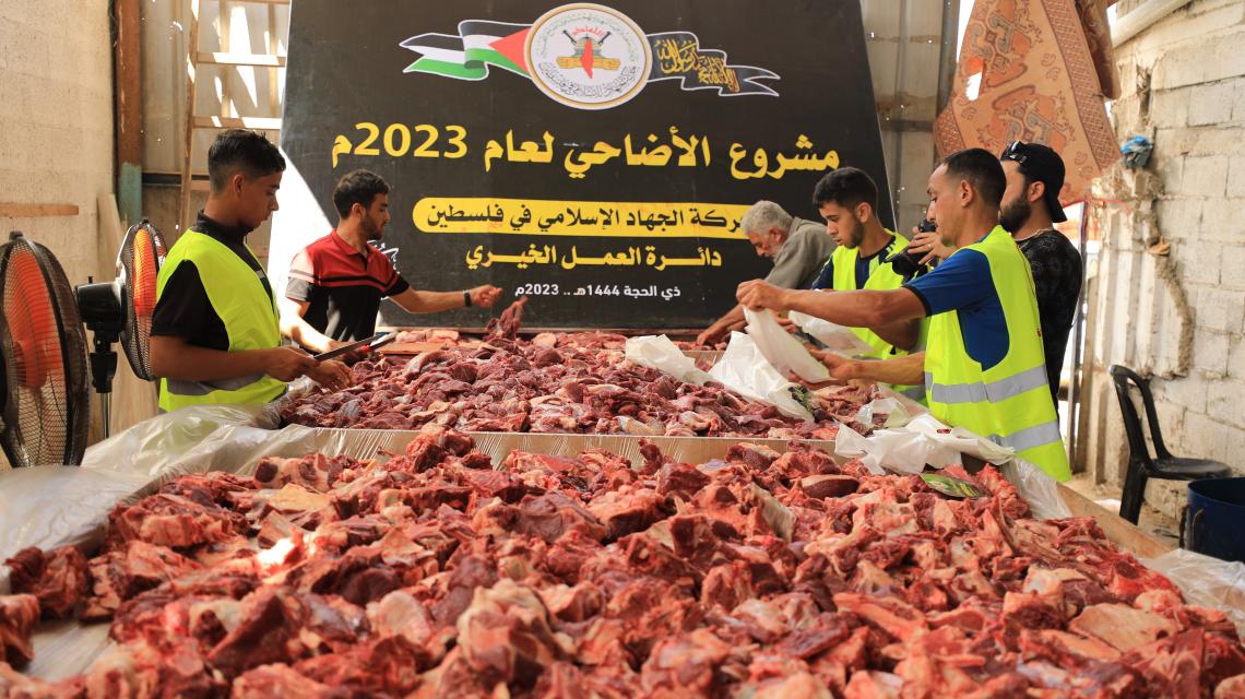 بالصور: دائرة العمل الخيري في حركة الجهاد الإسلامي في فلسطين تنفيذ مشروع أضاحي العيد للعام الحالي 2023م