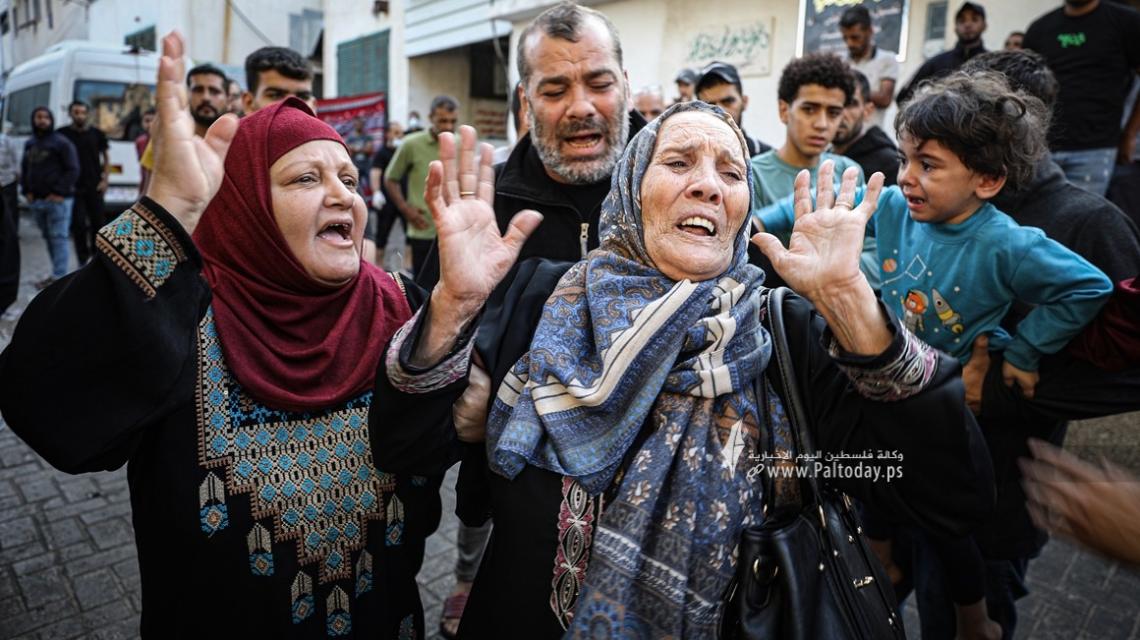 بالصور: وداع حزين لجثامين مجرزة مستشفى المعمداني بغزة