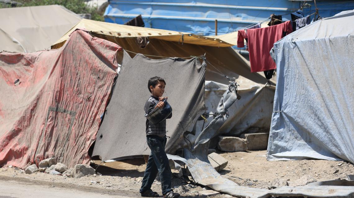 صور من الحياة اليومية للنازحين في مدينة غزة