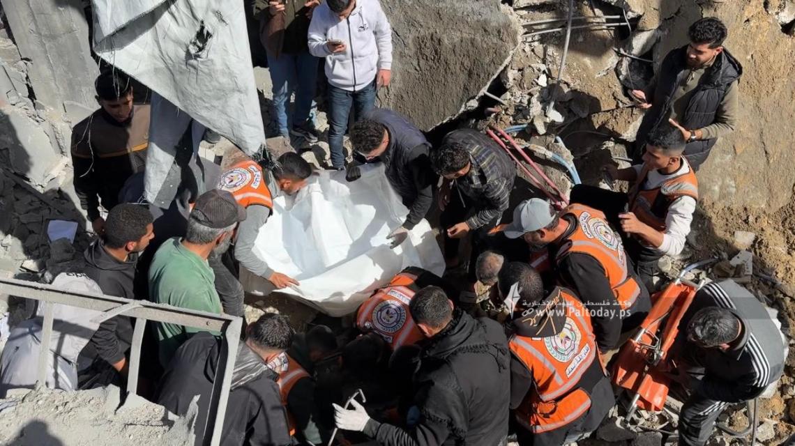 حجم الدمار إثر قصف الاحتلال لمركز شرطة الشيخ رضوان شمال غرب مدينة غزة