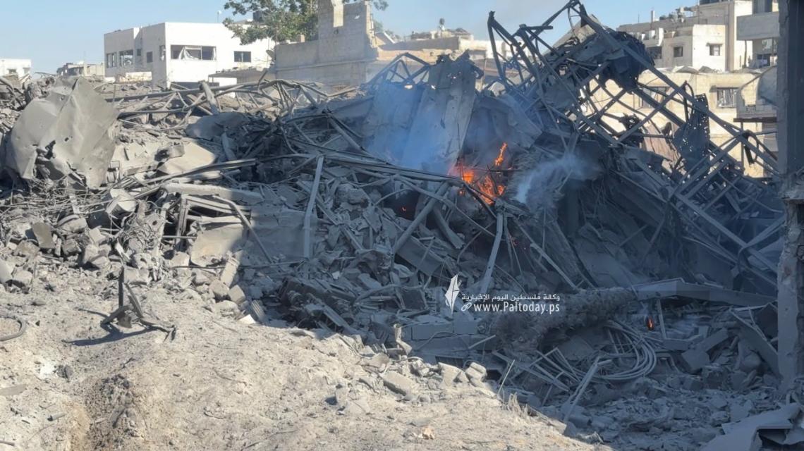 دمار هائل بعد قصف مربع سكنى فى تل الهوا بمدينة غزة