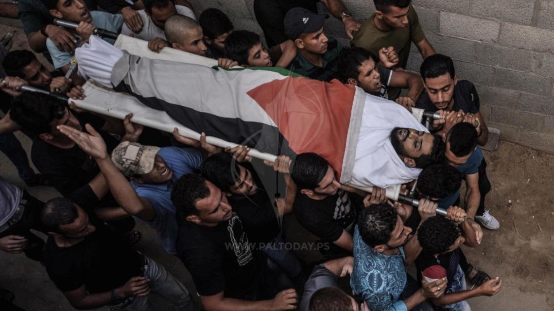 جماهير غفيرة تشيع جثمان الشهيد هانى عفانة من مدينة رفح