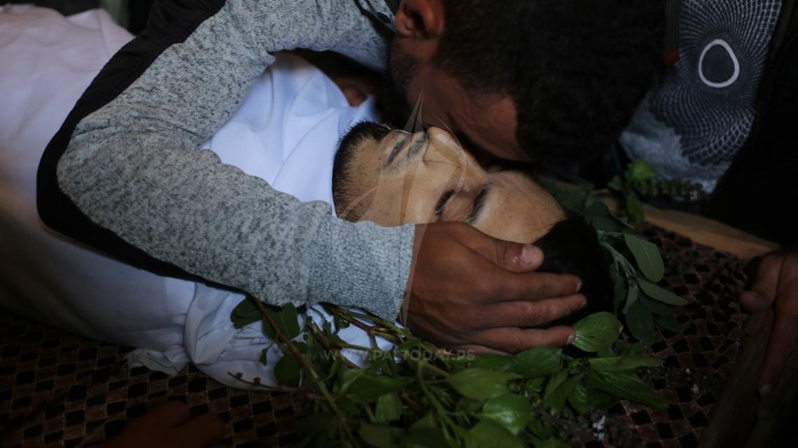وداع الشهيد رامي قحمان ، 28 عاماً ،من مدينة بيت لاهيا
