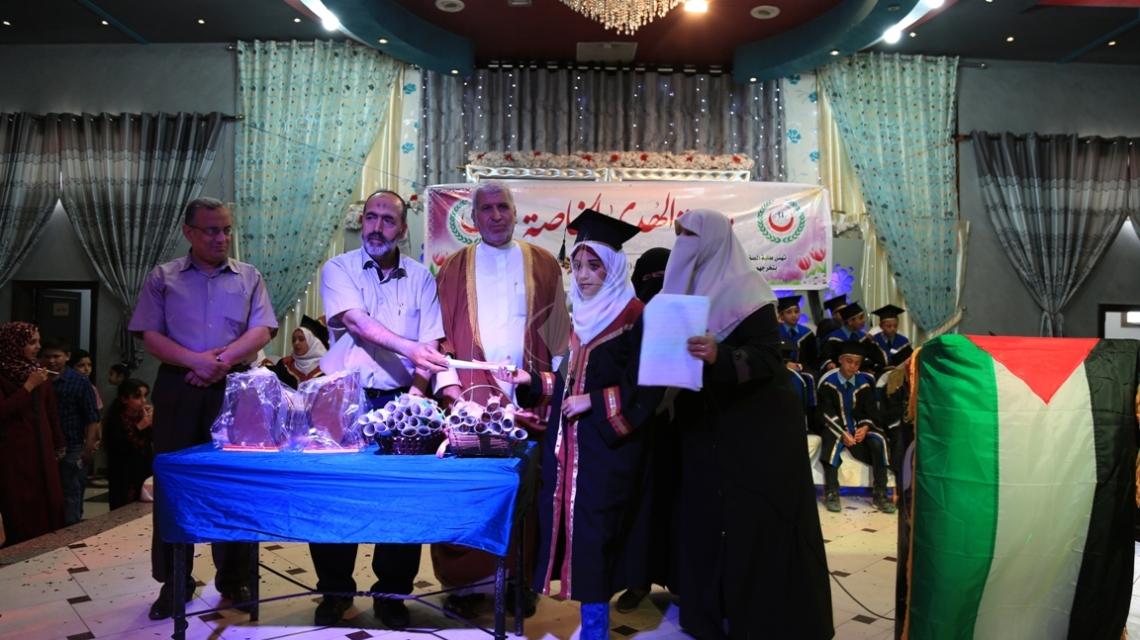 بالصور:تخريج فوج "لبيك يا أقصى في مدرسة الهدى الخاصة بغزة