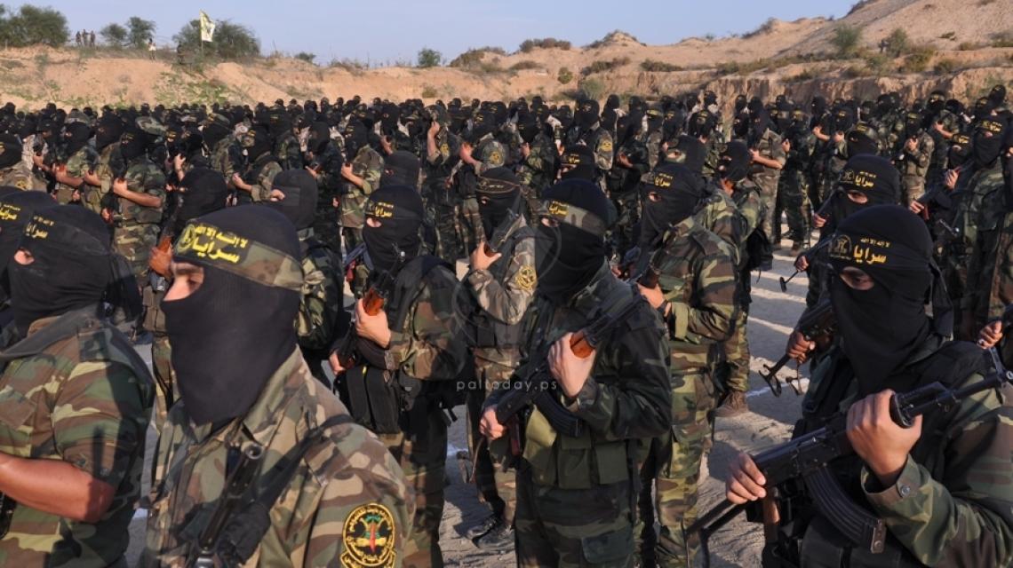 مناورة عسكرية لسرايا القدس لواء الوسطى بعنوان البنيان المرصوص