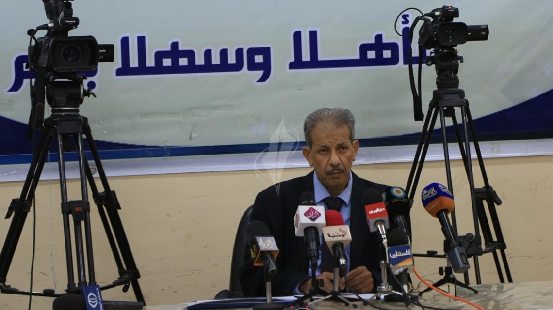 بالصور:مؤتمر صحفى لوزارة التعليم بغزة والضفة للحديث عن اختبارات توجيهى