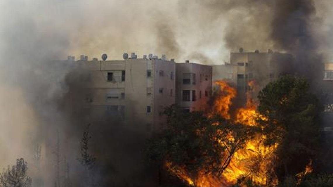 بالصور:الحرائق بمستوطنات الاحتلال قرب القدس المحتلة