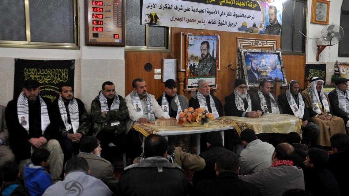 بالصور الامسية الجهادية في الذكرى الاولى لرحيل القائد الشيخ ياسر الجعبري