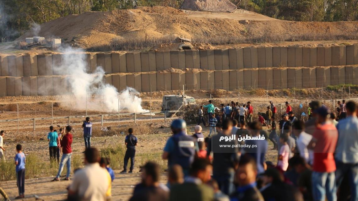 الفلسطينيون يشاركون في جمعة يسقط وعد بلفور شرق قطاع غزة