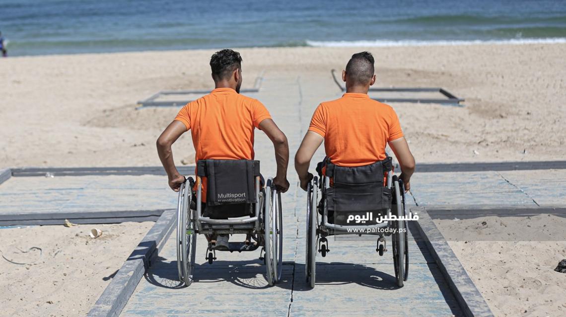 شاطئ خاص في غزة لذوي الاحتياجات الخاصة