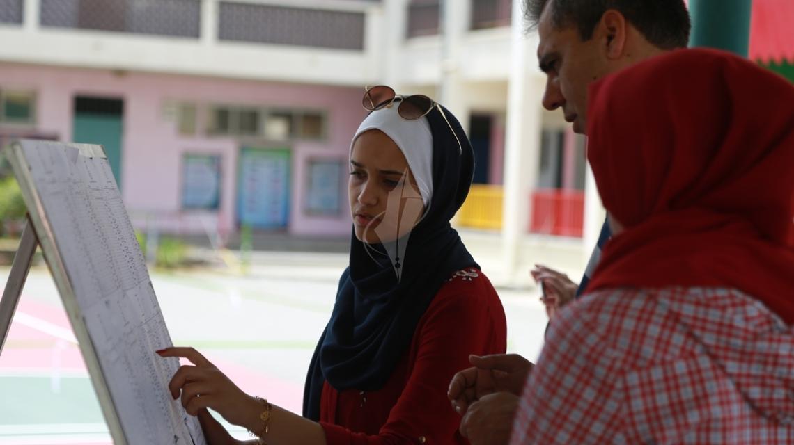 بالصور: إعلان نتائج الثانوية العامة في غزة