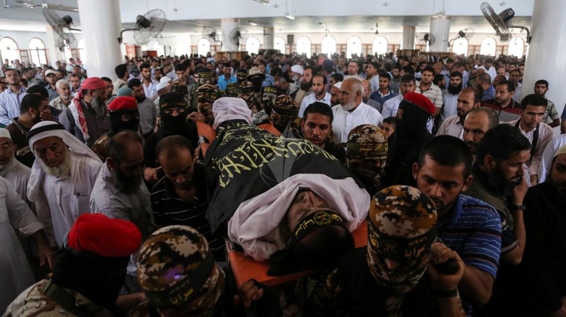 بالصور: سرايا القدس تودع شهيد الإعداد "صالح الأسطل " فى خانيونس