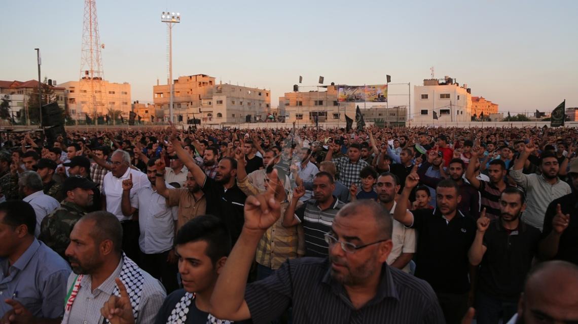 عشرات الالاف يشاركون في مهرجان "رباط الدم" الذي تنظمه سرايا القدس