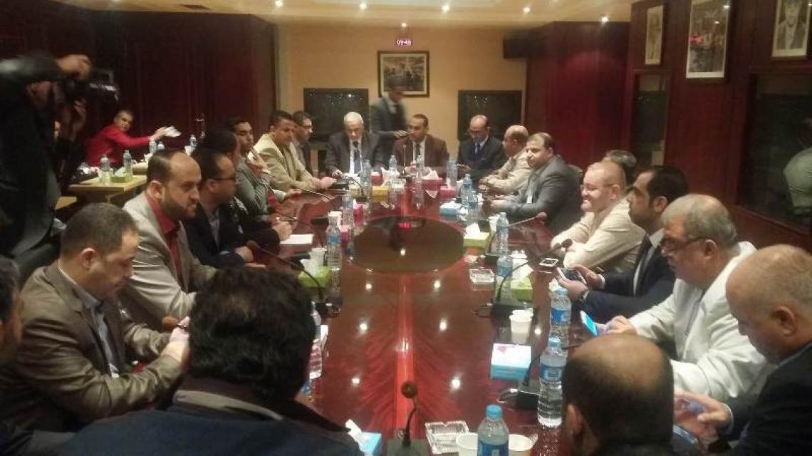 بالصور: القاهرة:وفد الاعلاميين الفلسطينيين في زيارة لوكالة انباء الشرق الاوسط
