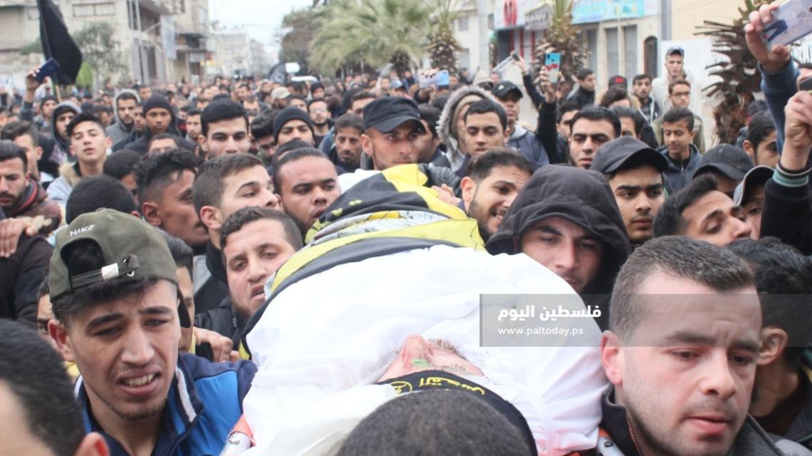 سرايا القدس  بلواء غزة تودع شهيدها خليل الأدغم بجنازة مهيبة