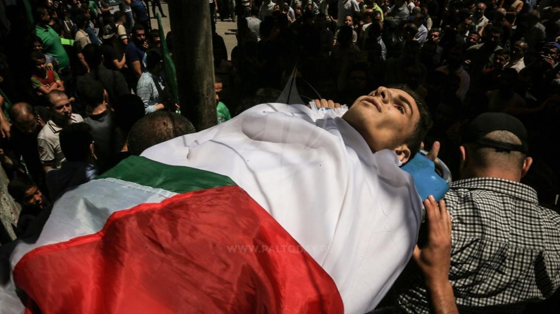 جنازة الشهيد محمد بدوان من حى الزيتون شرق مدينة غزة