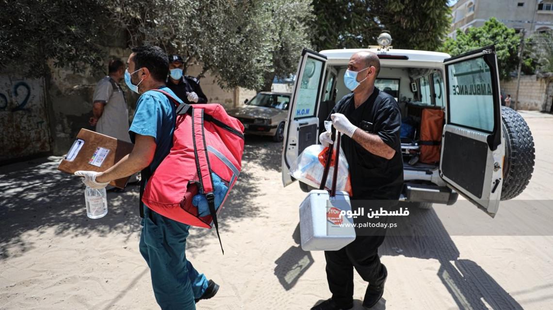 غزة: مناورة مشتركة لوزارتي الداخلية والصحة تُحاكي اكتشاف فيروس كورونا بحي النصر بغزة
