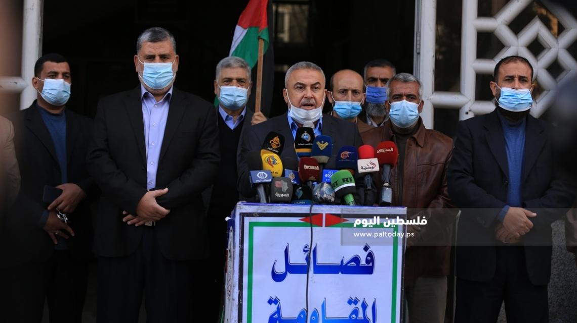 مؤتمر صحفي لفصائل المقاومة بعد مماطلة الاحتلال على ادخال المستلزمات الطبية للقطاع