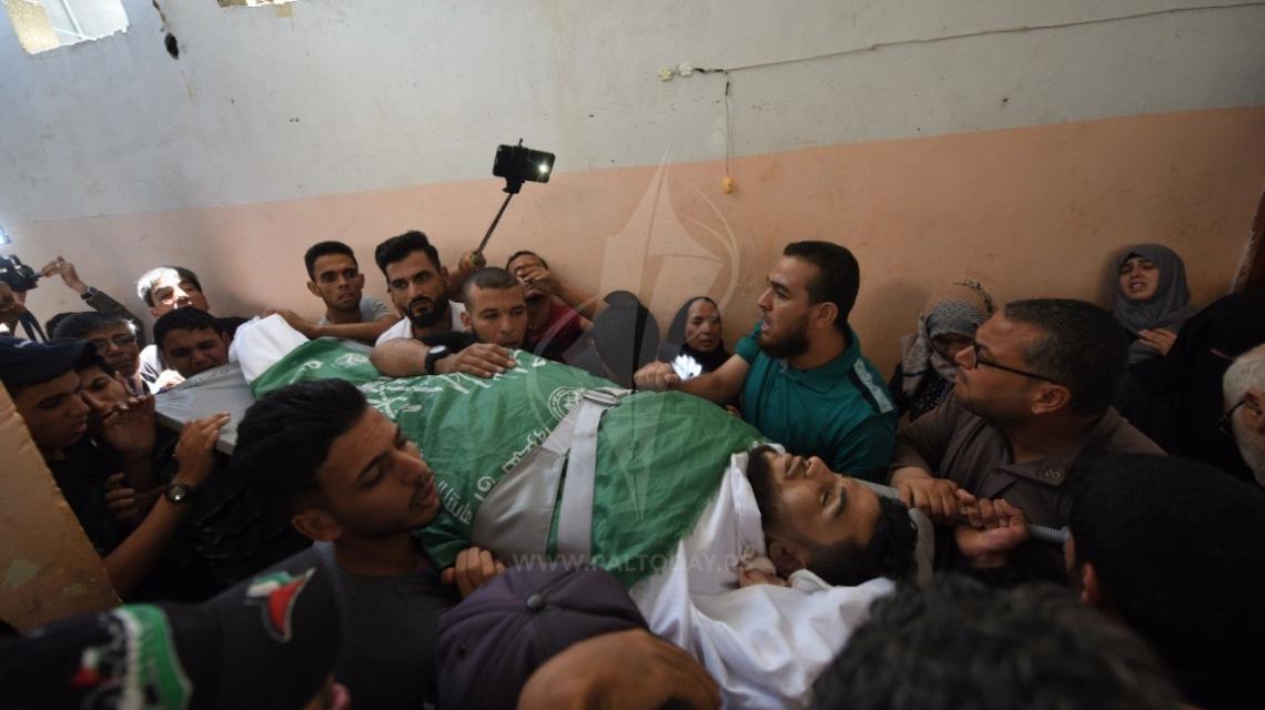 جنازة الشهيد محمد الحمايدة من مدينة رفح جنوب قطاع غزة