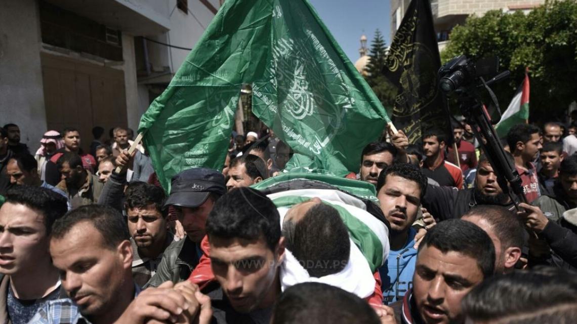 جنازة الشهيد مروان قديح فى مدينة خانيونس