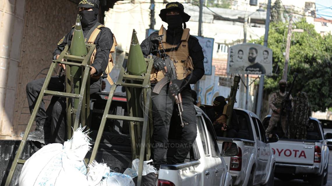 مسير عسكري لسرايا القدس بمخيم الشاطئ في ذكرى استشهاد القائد محمود الخواجة الـ 24