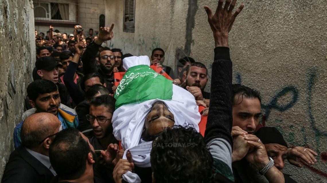جنازة الشهيد اسلام حرزالله من حى الشجاعية