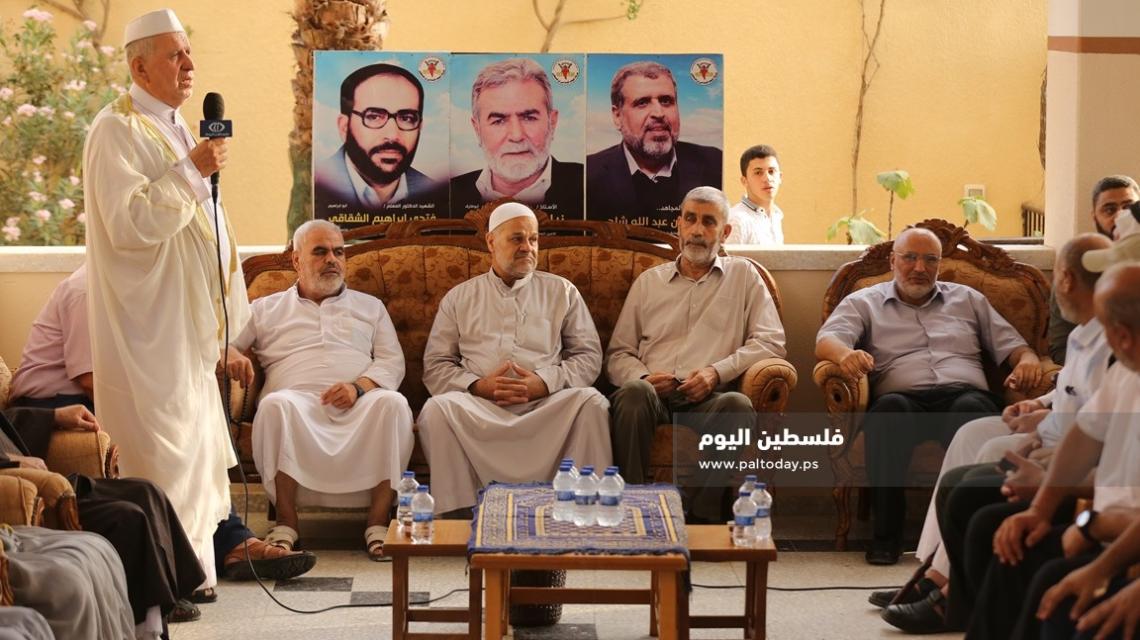 قيادة الجهاد الاسلامي وسرايا القدس تزور منزل الامين العام الراحل الدكتور رمضان عبدالله شلح