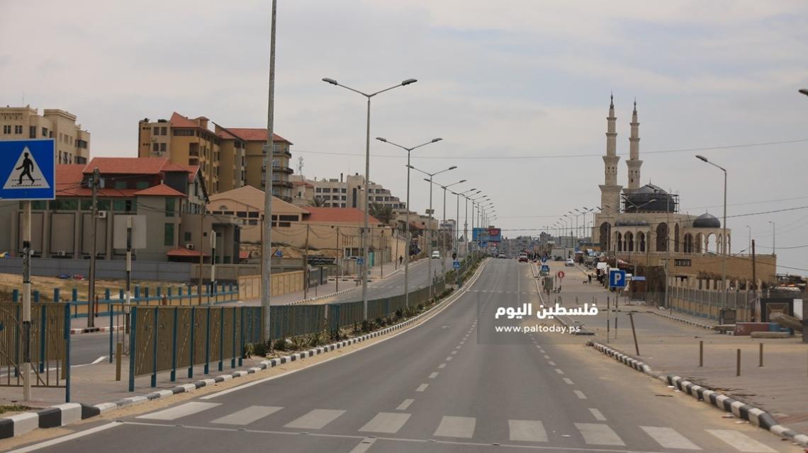شوارع غزة خالية في ظل الخشية من تفشي فيروس كورونا