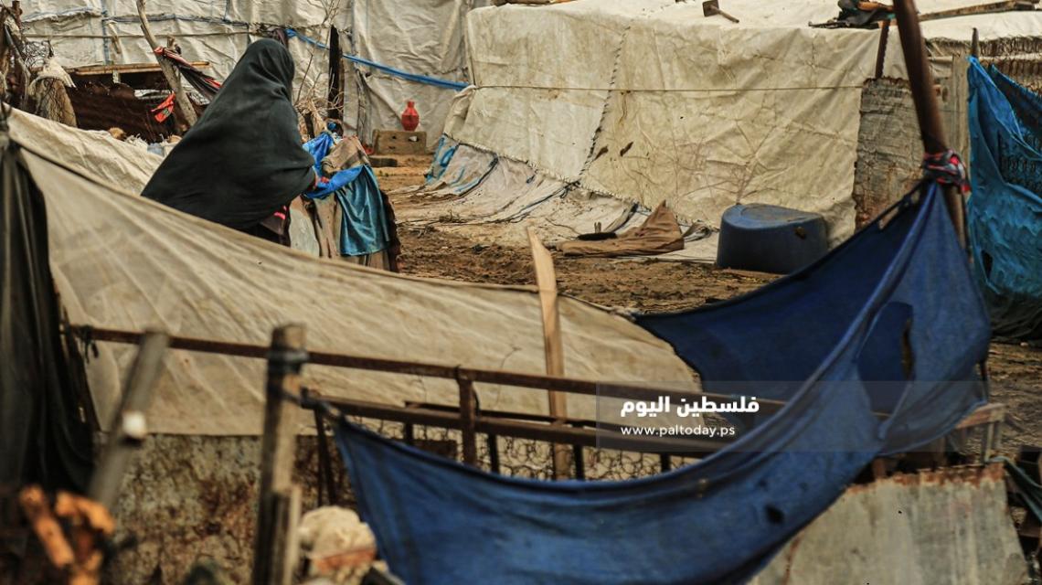 الأمطار تكسر ظهر الغلابا في المناطق العشوائية في قطاع غزة