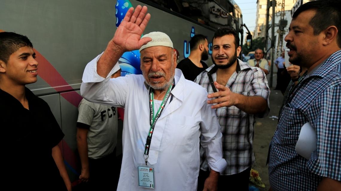 بالصور:الدفعة الاولى من حجاج قطاع غزة تغادر للديار الحجازية اليوم