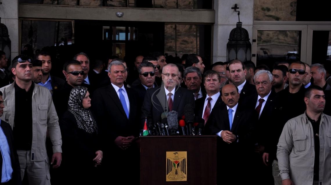 مؤتمر رئيس الحكومة الفلسطينية د. رامي الحمدلله لدى زيارته غزة