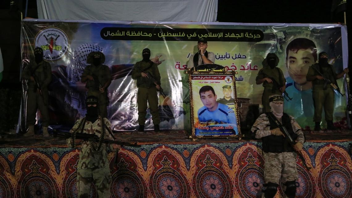 بالصور:فلسطين اليوم ..تشارك في حفل تأبين الشهيد المجاهد عائد خميس جمعة ابن سرايا القدس في جباليا