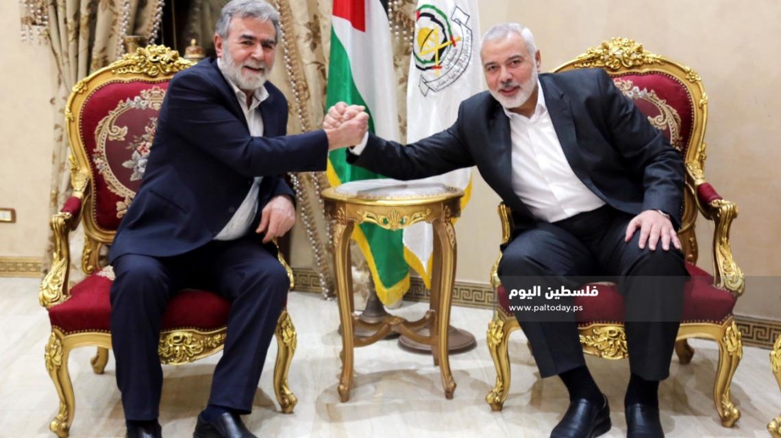لقاء يجمع النخالة وهنية في القاهرة