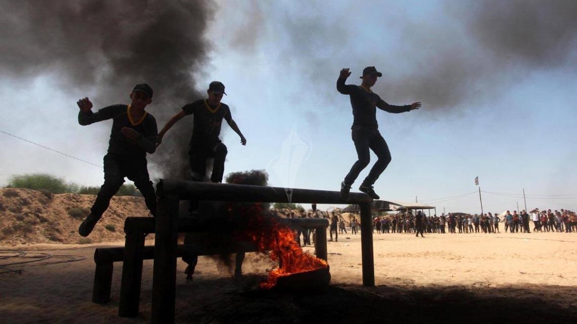 بالصور: اليوم الثانى لمخيمات " فتوة النصر " فى قطاع غزة