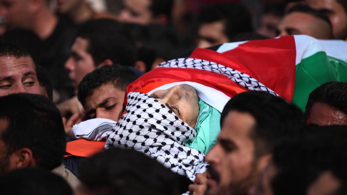 بالصور: تشييع جثمان الشهيد أمجدعسكرى "34عام" لمثواه الأخير في بلدة جماعين. تصوير: ايمن نوباني