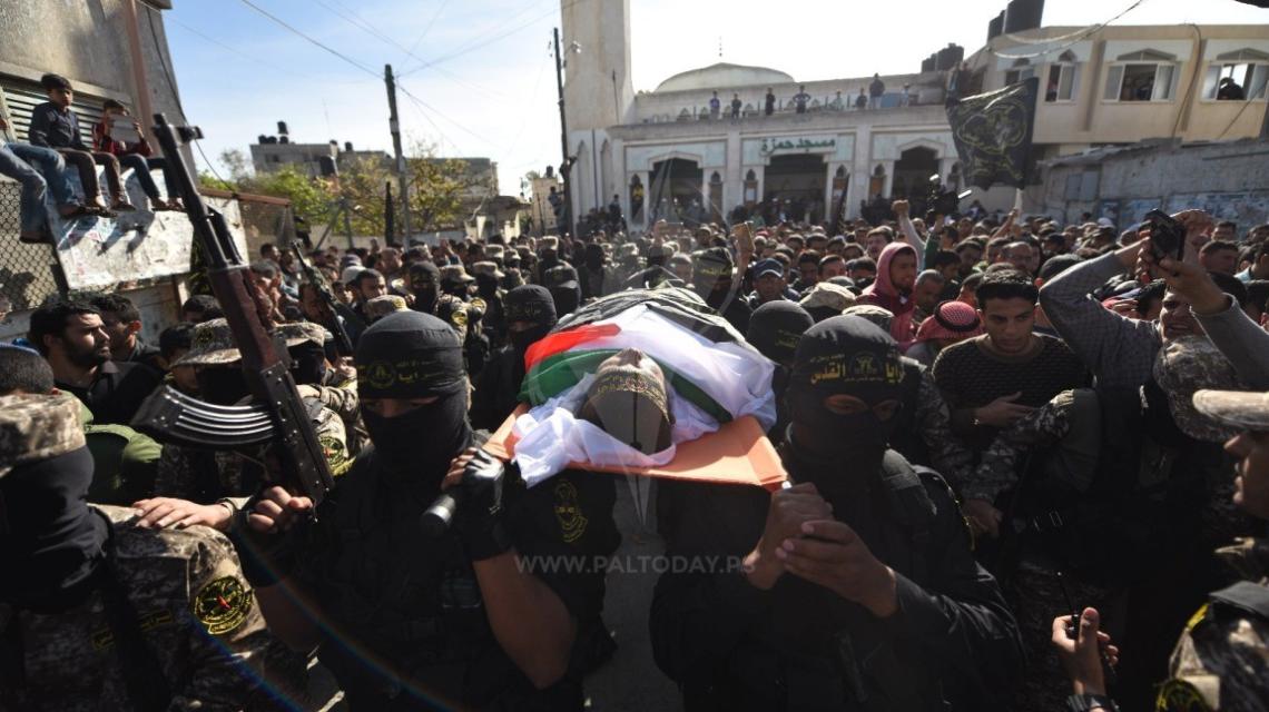 جنازة الشهيد "فارس الرقب" من  سرايا القدس في خانيونس