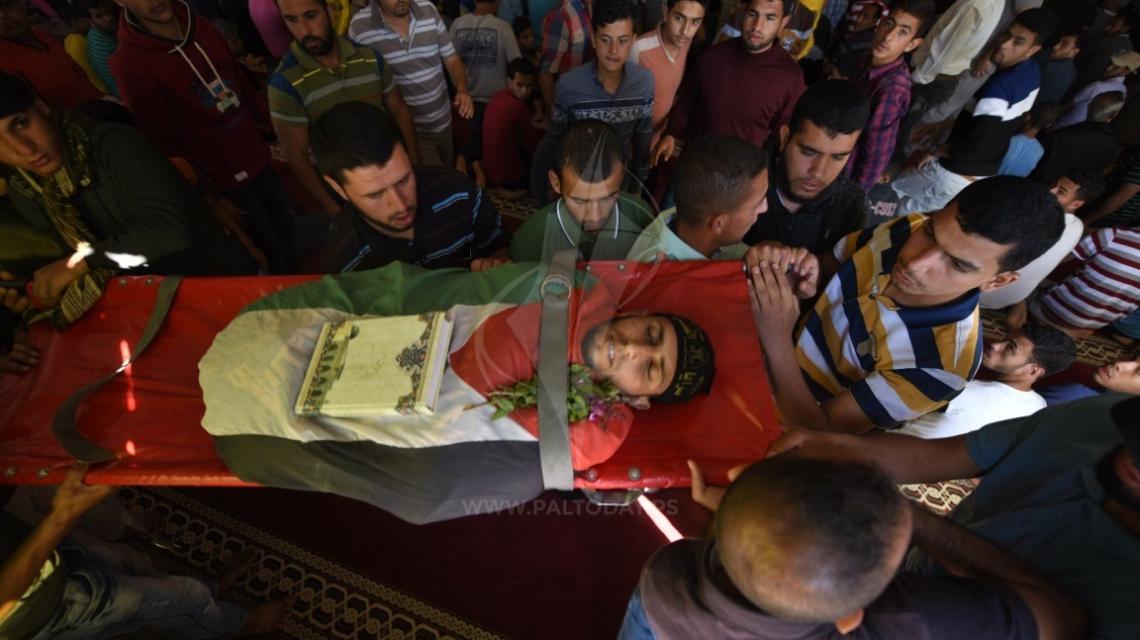 جنازة الشهيد المقعد فادي أبو صلاح