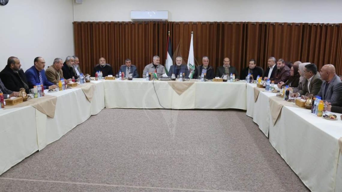  لقاء رئيس المكتب السياسي لحركة حماس مع هيئة الحراك الوطني لمسيرات العودة وكسر الحصار عن غزة.