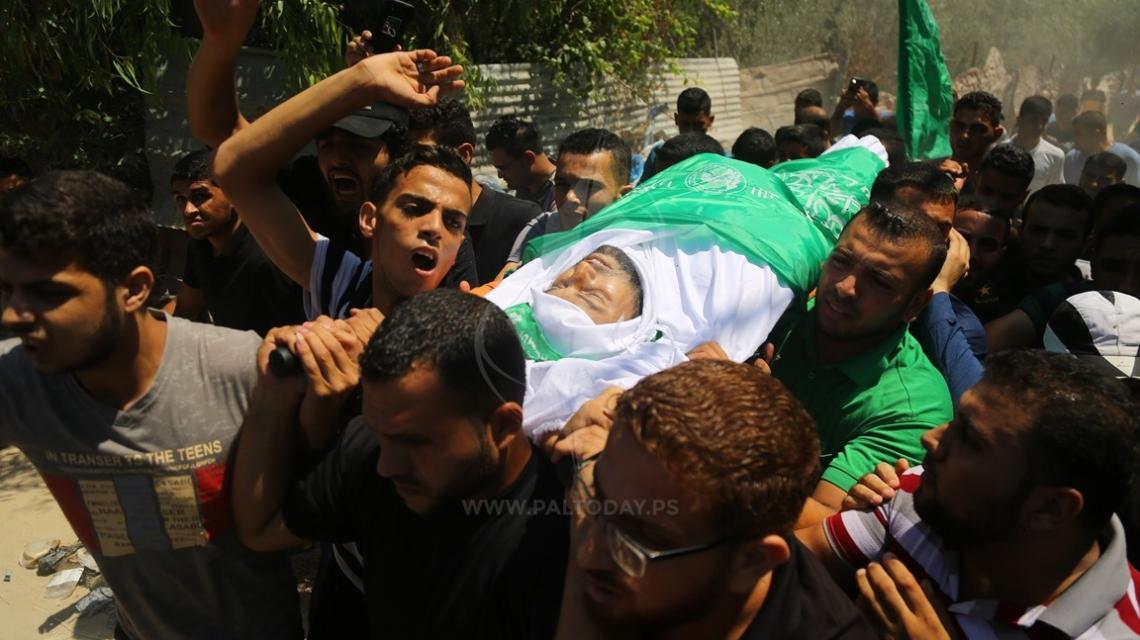 جنازة الشهيد على يوسف الغندور من شمال القطاع