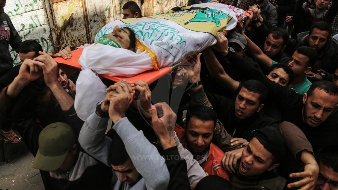 جنازة الشهيد القسامى محمد حجيلة من حى الشجاعية شرق مدينة غزة