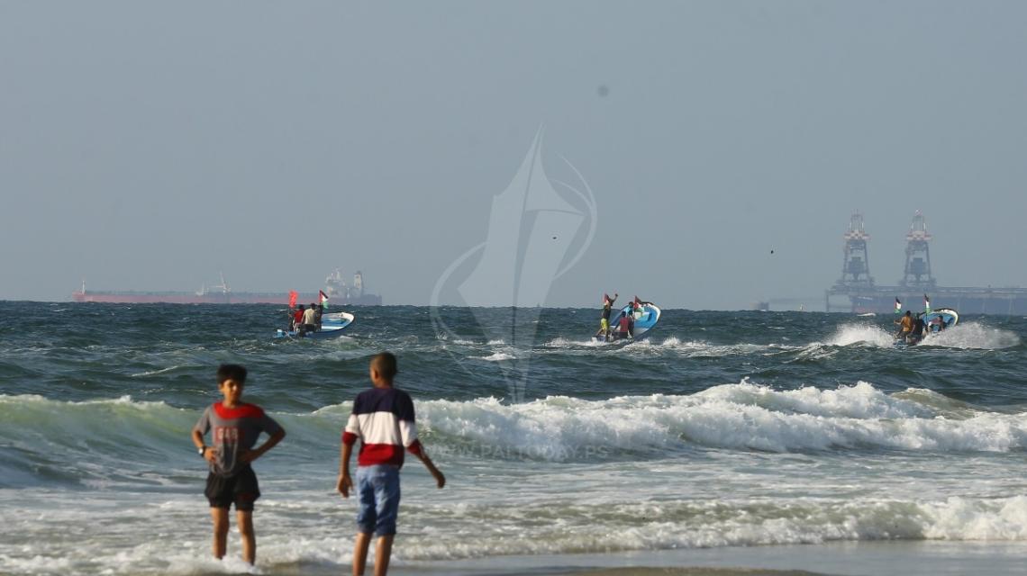  مسيرة بحرية للمطالبة بكسر الحصار شمال قطاع غزة