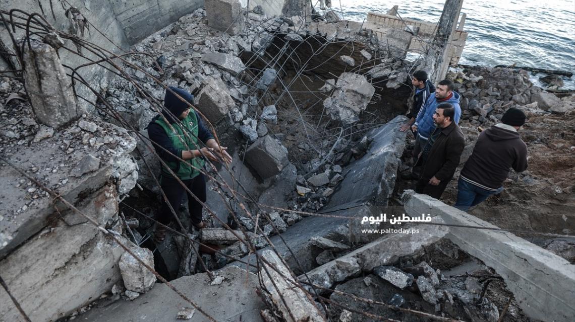 آثار قصف الاحتلال في غزة الليلة الماضية 
