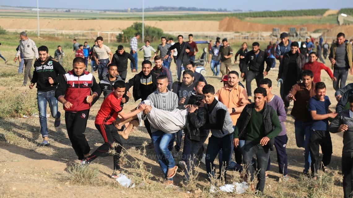 استمرار المواجهات على حدود قطاع غزة في اليوم الرابع  لمسيرة العودة