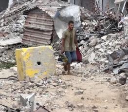 نازحون قرب الخط الأصفر