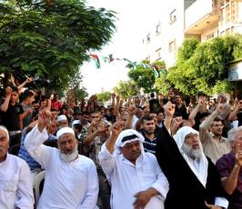 اقليم شرق غزة يحتفل بالاسير المحرر السرسك