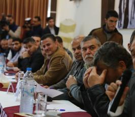  حوار صحفي مفتوح نظمه التجمع الإعلامي للحديث حول المستجدات الفلسطينية الأخيرة ‫(39059984)‬ ‫‬