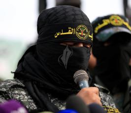 الأذرع العسكرية لفصائل المقاومة الفلسطينية خلال مؤتمر صحفي في غزة ‫(39191054)‬ ‫‬